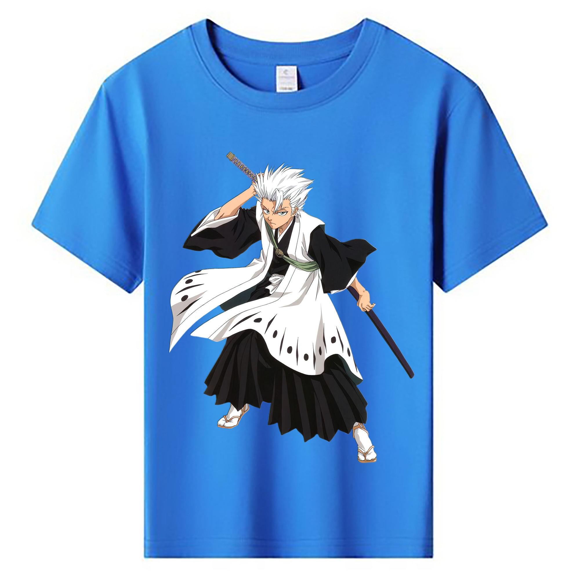 （画像用） ブリーチ 日番谷冬獅郎（ひつがや とうしろう） BLEACH Hitsugaya Toushirou 綿100％キッズTシャツ（フロントプリント）